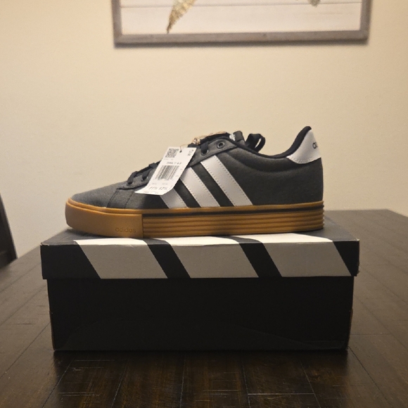 adidas Other - adidas Men’s Gray White Sneakers with Gum Sole
